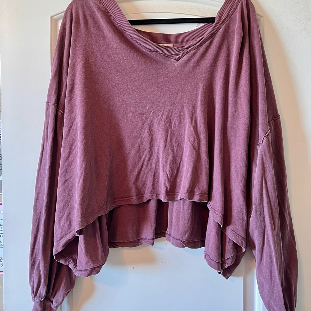 We the Free ‘free people’ maroon buffy tee